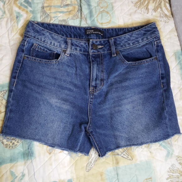 Miss pouredinblue Pants - Miss poured in blue cut off jean shorts